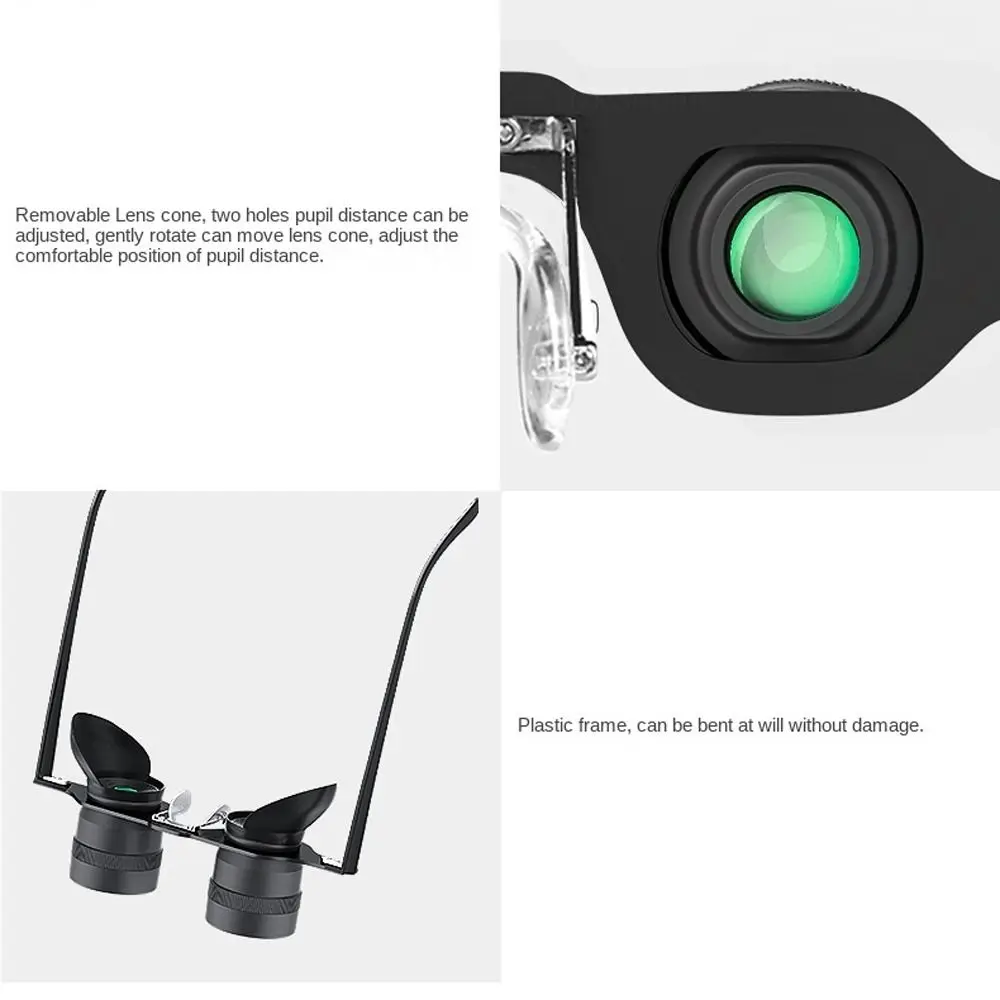 Adjustable Focal Length Night Vision Binoculars Glasses Comfortable To Wear Detachable Long Lasting Wear Resistant