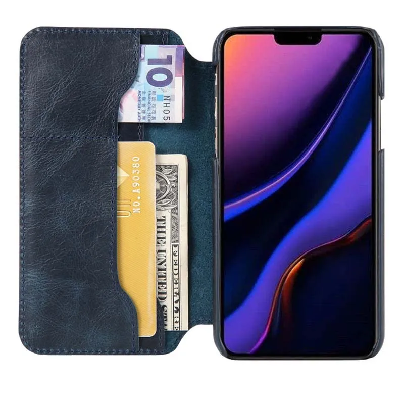 Leather Phone Cases For Apple Iphone 13 12 Mini 11 Pro Xs Max Xr 8 7 Plus Se 2 3 Flip Cover Case With Card Protective Holster