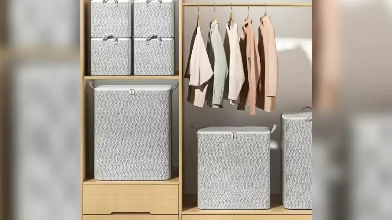 Sac de rangement domestique de grande capacité, matériau Non tissé, organisateur de garde-robe de placard pouvant être utilisé pour les vêtements de couette et les jouets 1 pièce