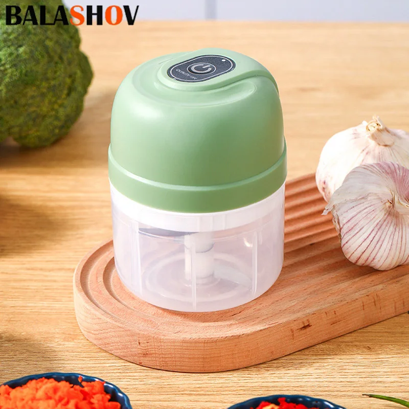 

Electric Food Chopper Multi-Functional Meat Grinder Garlic Crusher Vegetable Chopper 100/250ml Mini USB Wireless Masher Machine