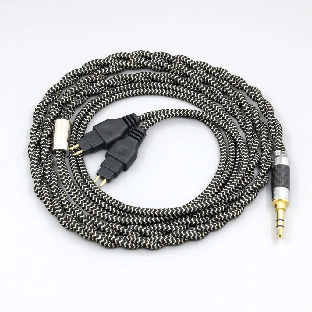 2 Core 2.8mm Litz OFC Earphone Shield Braided Sleeve Cable For Sennheiser HD580 HD600 HD650 HDxxx HD660S HD58x HD6xx LN008049