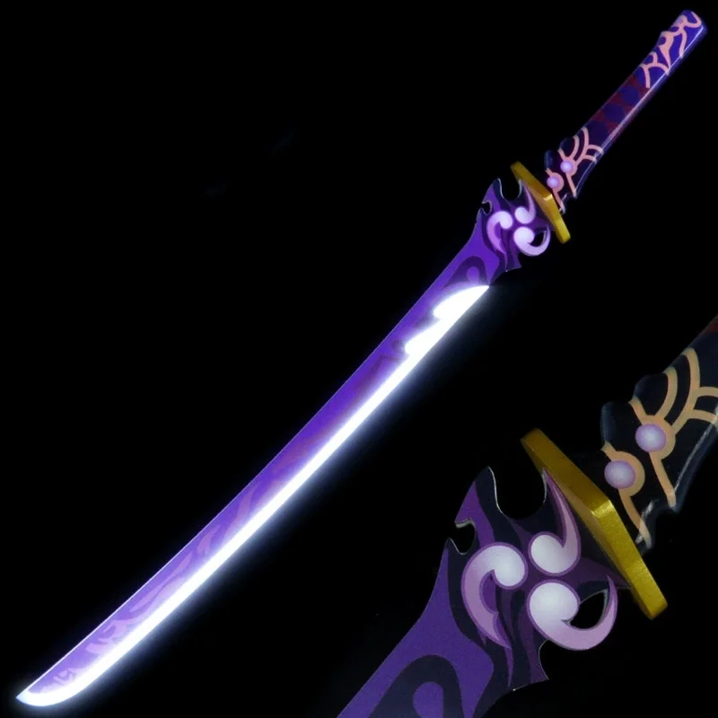 100cm Genshin Impact Luminous Katana Led Light Sword Anime Cosplay Prop Ninja Knife Real Size Japanese Katana Samurai Sabre Toy