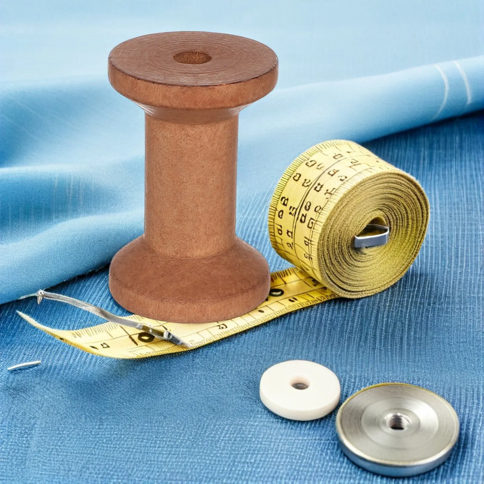 

25Pcs Wooden Thread Spools Vintage Natural Wood Bobbins for Sewing Embroidery Yarn Organizer Craft Supplies DIY Projects