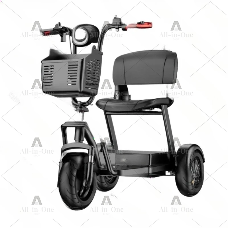 For Elderly Commuting Car Folding Electric Bike Tricycle Adult Commuting Picking Up and Dropping Off Children Parent-child Seat