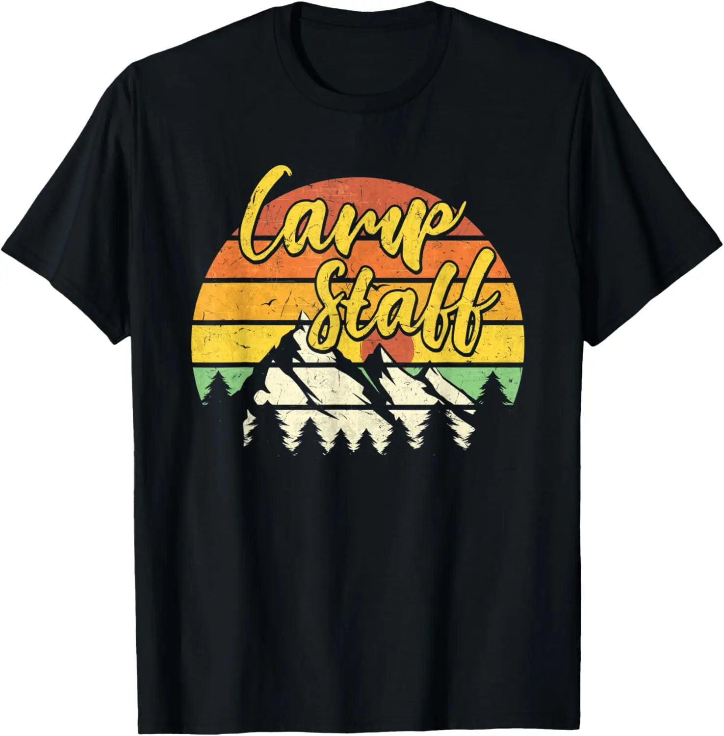 Camp Staff Outdoor Sunset Summer Camping T-Shirt