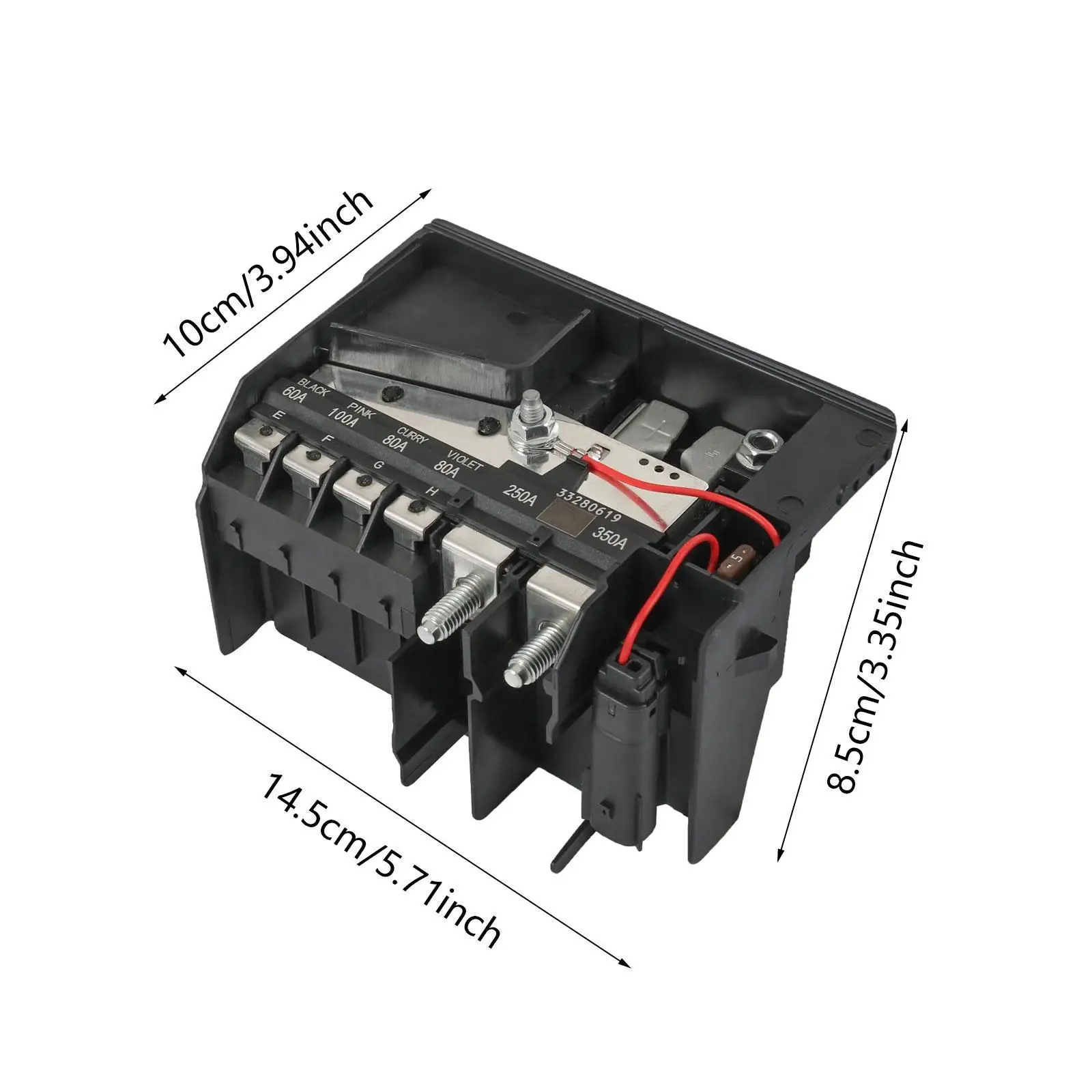 Battery Distribution Replace 12V Fuse Box Terminal ABS Metal Accessory for Chevrolet Malibu 2016-2020