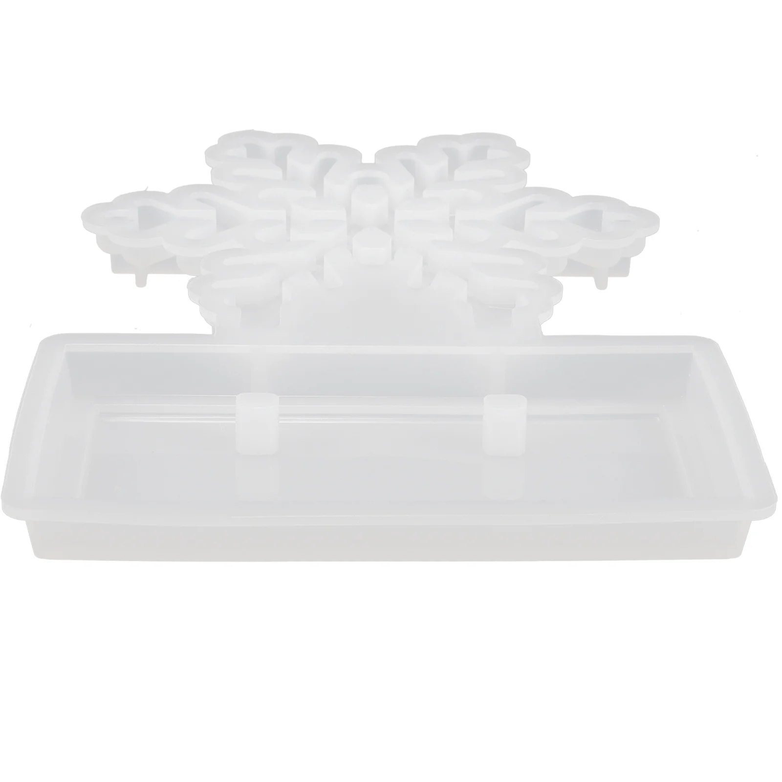 

Christmas Snowflake Silicone Mold DIY 3D Snowflake Ornament Flexible Durable Epoxy Mold for Craft Making Silicone