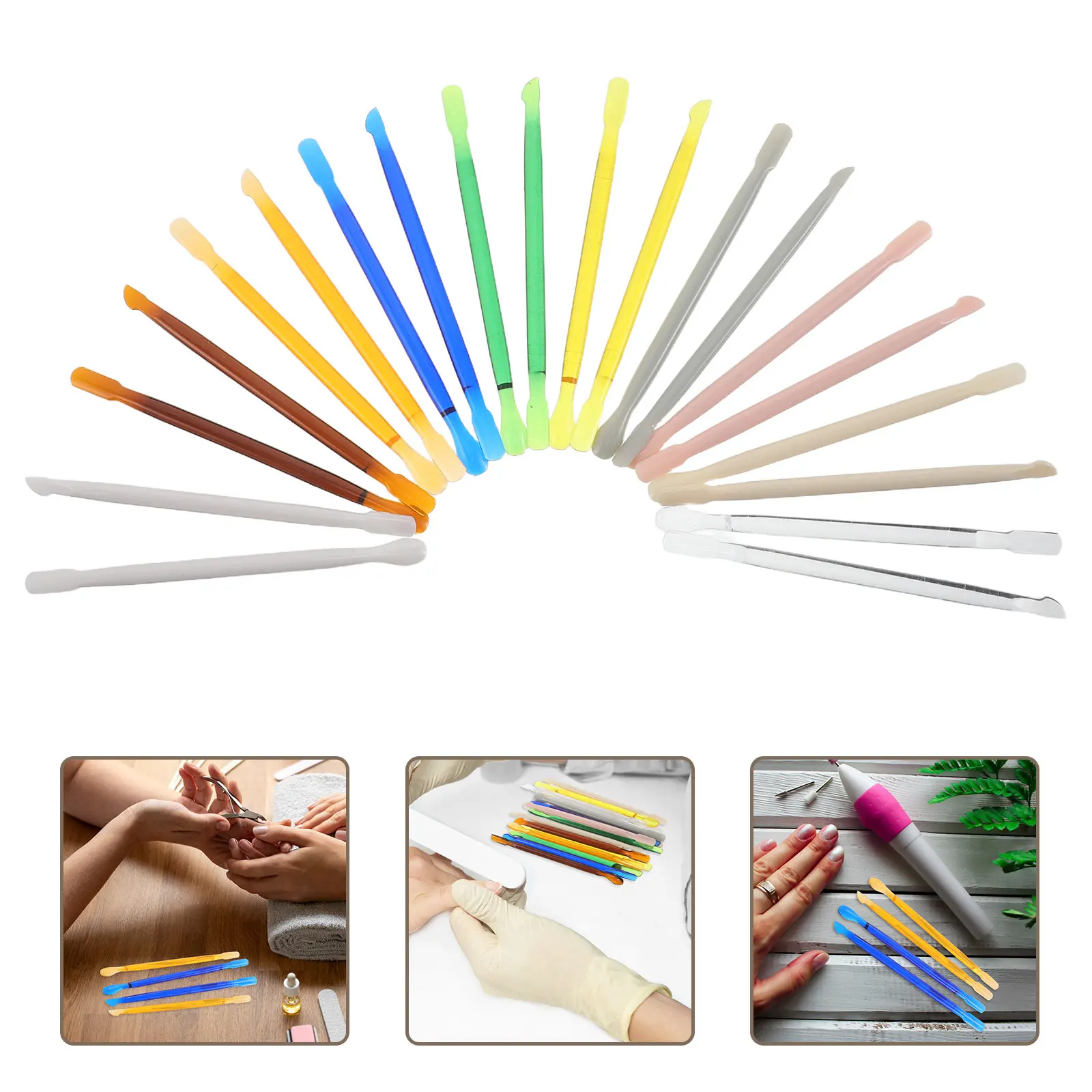 

Набор из 20 двусторонних одноразовых палочек для маникюра: инструменты для ухода за кутикулой и снятия лака, профессиональные принадлежности для ногтей