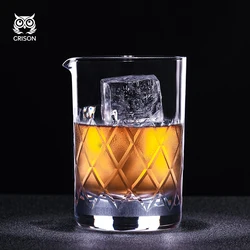 CRISON Cocktail Shaker Whiskey Glass Cup Professional Cocktail Stirring Cup Wine Bar mixing cups Bartender Mixing Bar Tool