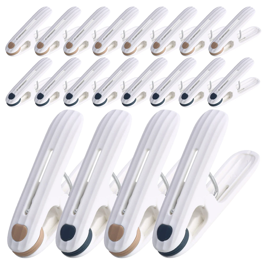 

24 Pcs Plastic Clothes Clips Quilt Towel Jacket Large Size Non Slip Windproof Household Blanket Clamps Dry Pants