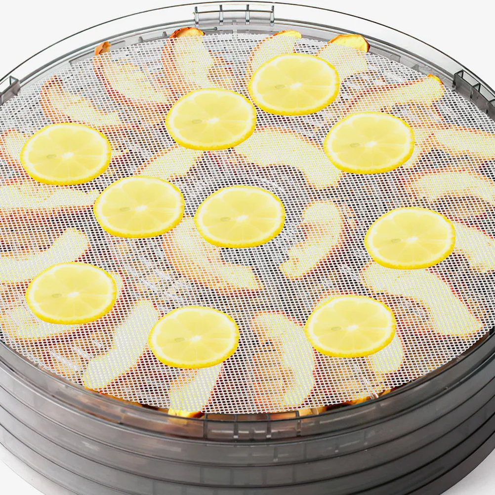 

5Pcs Round Fruit Dehydrator Silicone Sheets Non-Stick Food Dryer Pads for Meat Fruits Vegetables Drying Food Dryer Mats