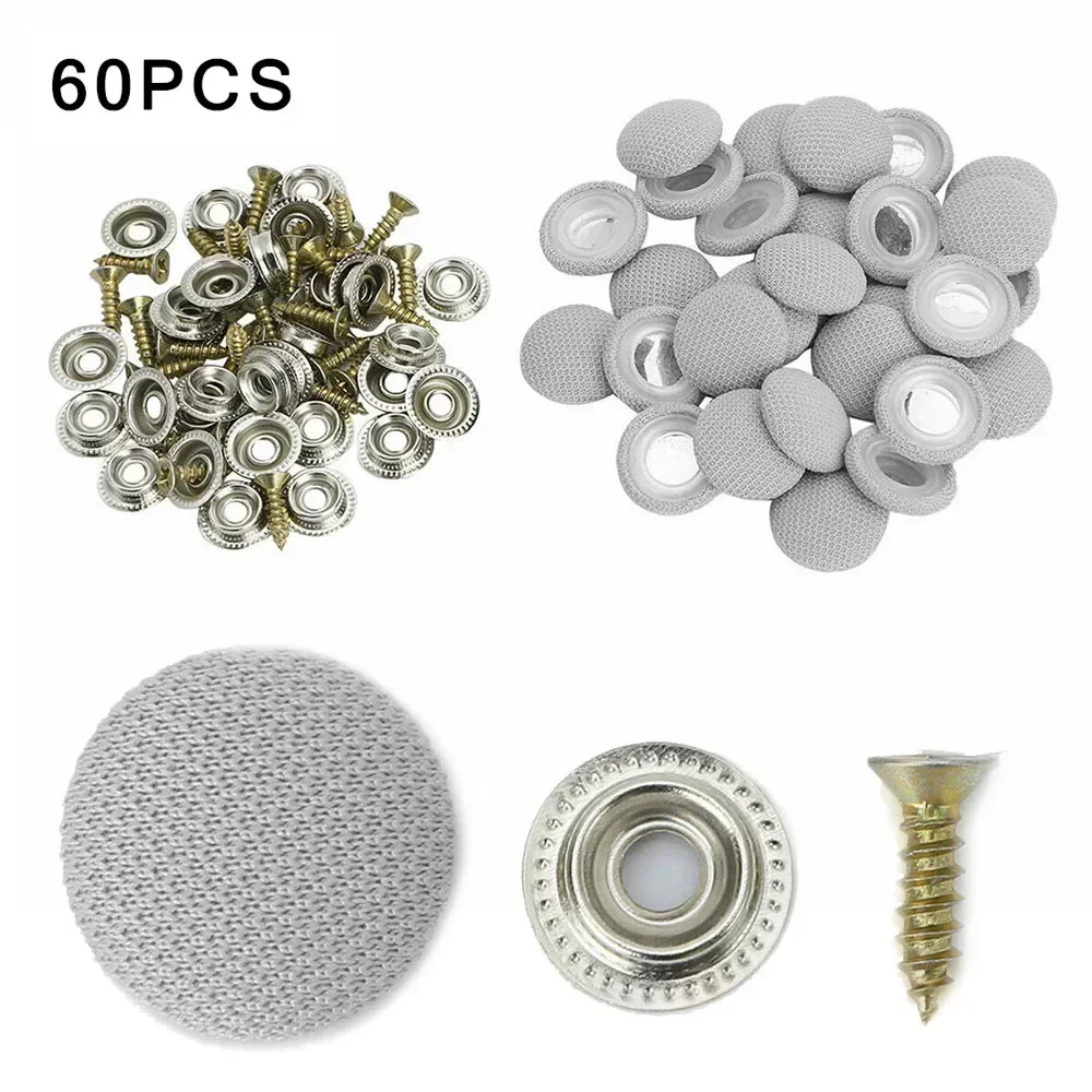

Carhome 60pcs Car Interior Roof Buckles Headliner Ceiling Cloth Fixing Screw Cap Repair Automotive Care Fabric Buckle Rivets Ret