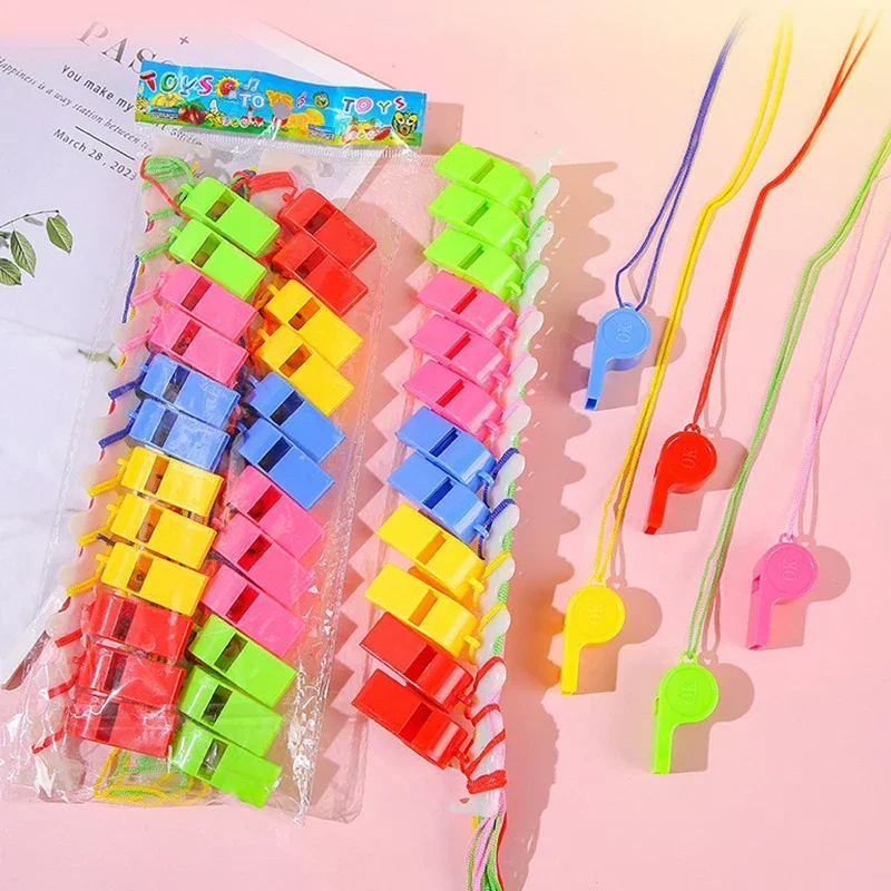 

24/120Pc mini Colored whistle referee fans whistle Birthday Party Favor Baby Toy Pinata Filler Carnival Kids Party Supplies gift