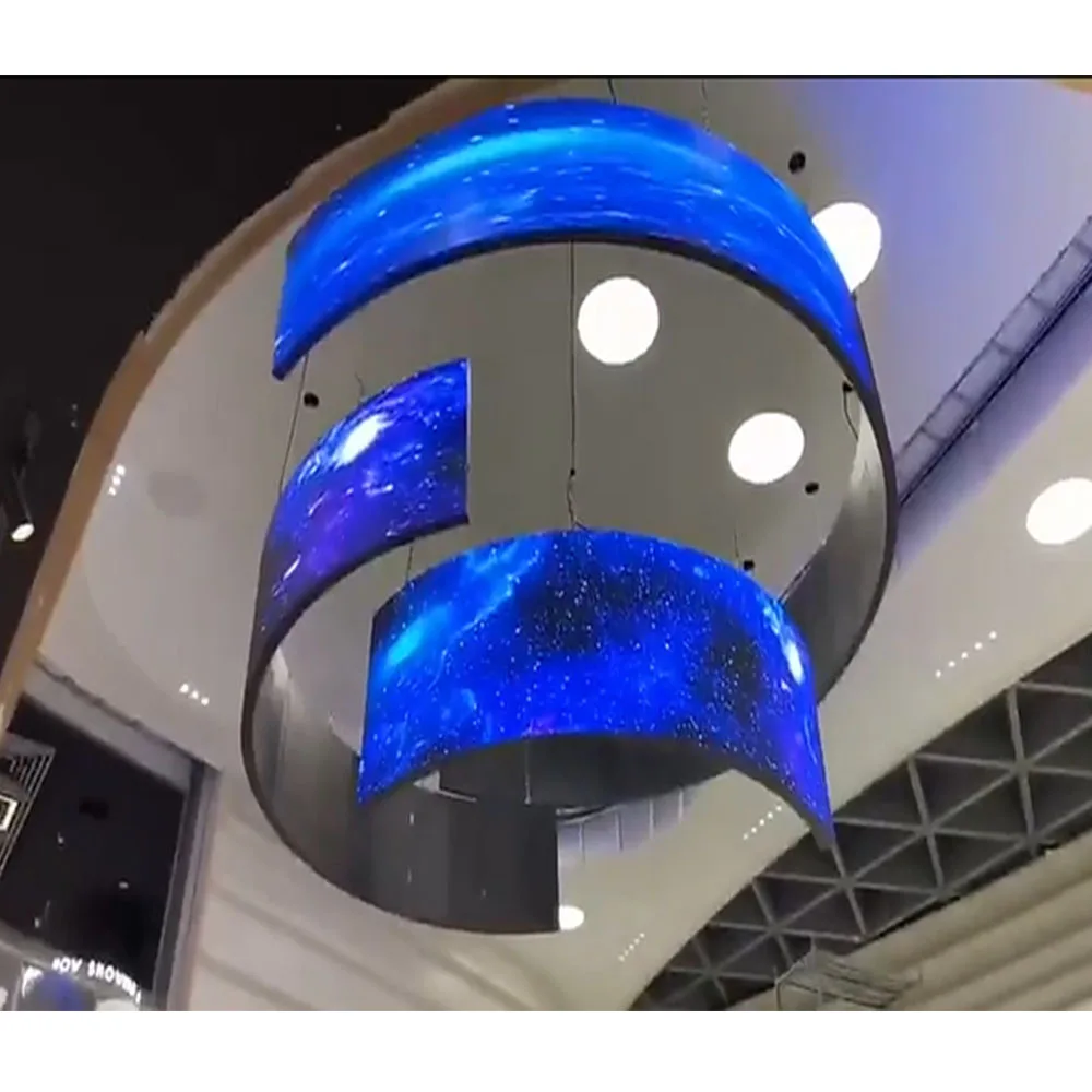 P2.58 LED Wall Display Flexible Column Curve LED Screen for Exhibition Halls Museums Shopping Malls for Brand Staging