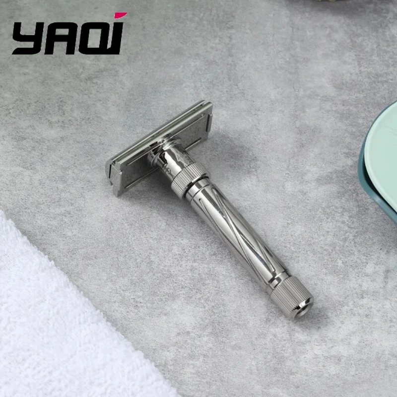 Yaqi Ultima Stainless Steel Adjustable Safety Razor for Men - Comfortable Shaving Experience view 3