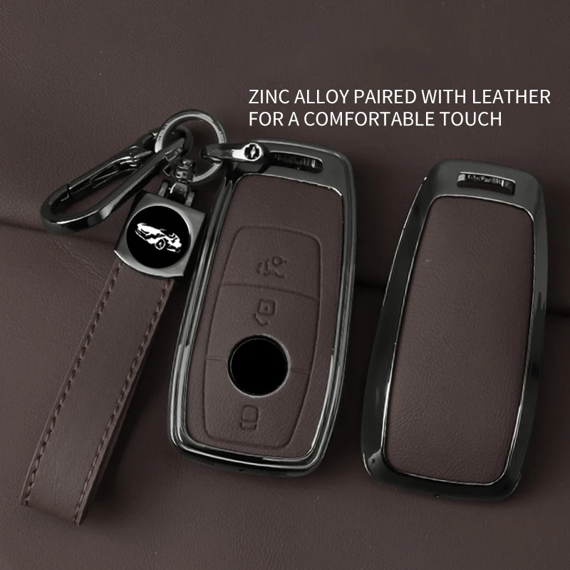 Metal Car Key Case Cover Shell Holder for Mercedes Benz A C E S G Class GLC CLE CLA W177 W205 W213 W222 X167 AMG E200 E300 E320