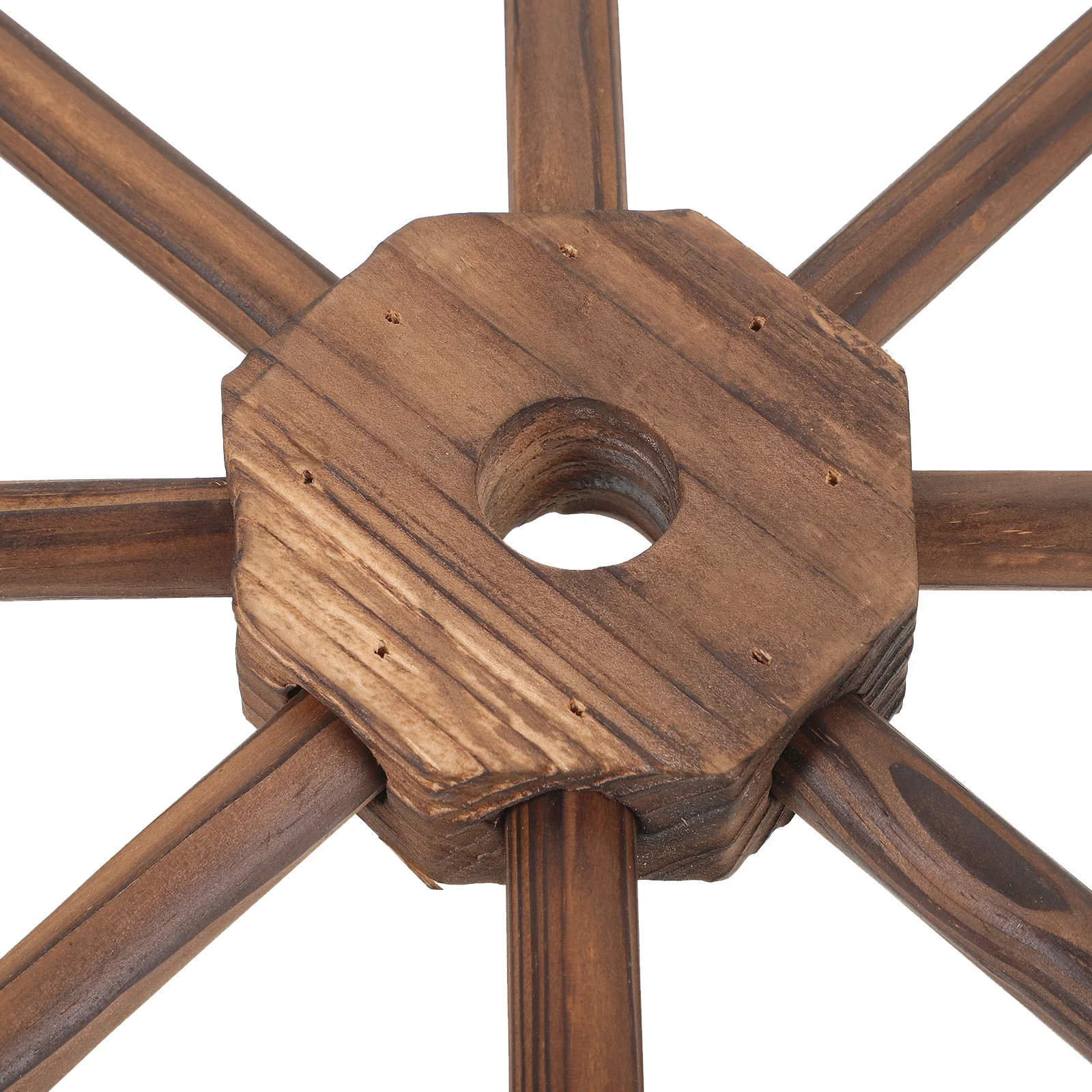 

Wagon Wheel Wood Wall Decor Vintage Rustic Wheel Ornament Decorative Wooden Wall Art for Indoor Room Study