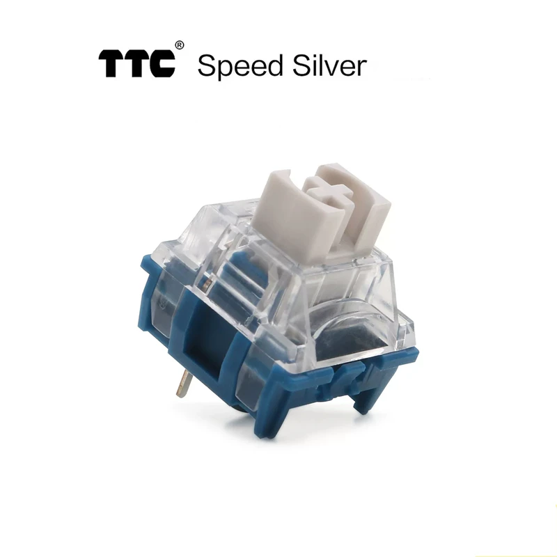 TTC Speed Silver V2 Switch 39gf Fast-Actuating Anti-Ghosting Linear Switch 1.08mm Precise Actuation 100M Keystroke Lifespan
