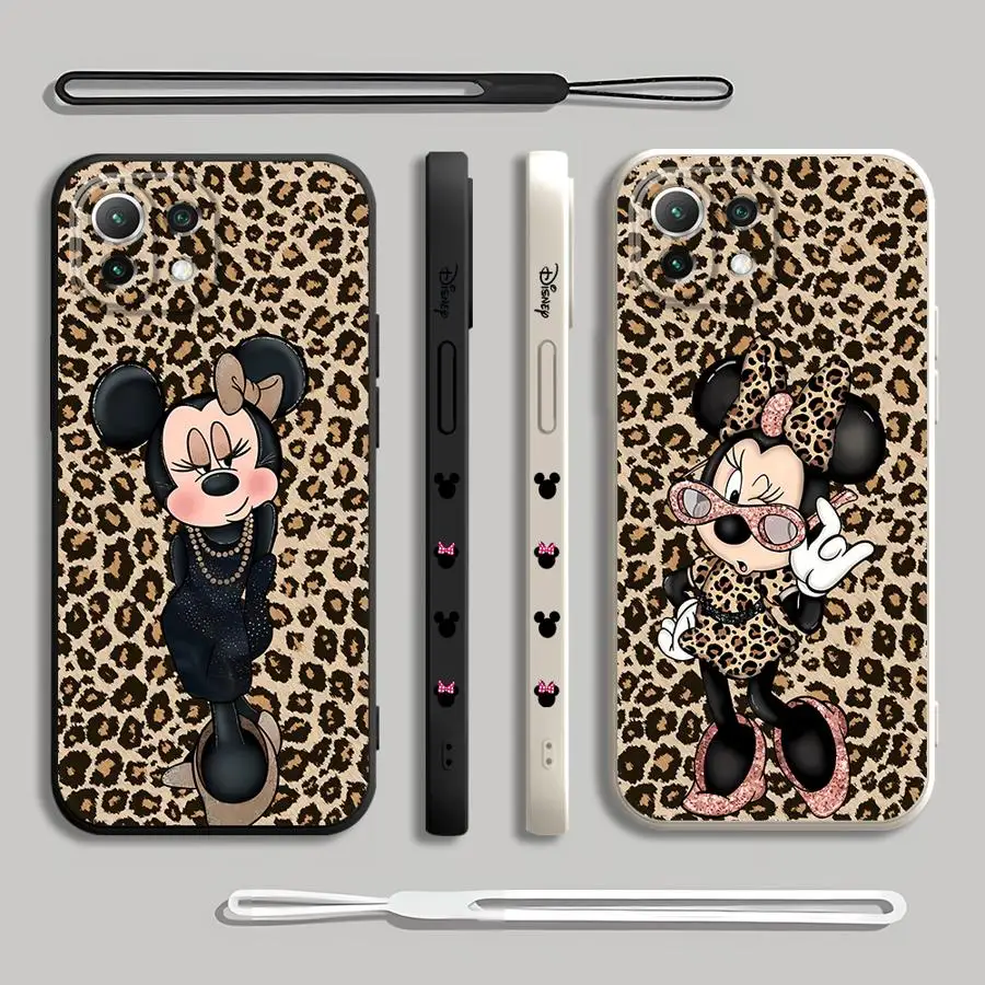 Disney Brown Leopard Print Phone Case for Xiaomi Mi 11 Lite 11T 10T Pro Poco X5Pro X4Pro X3 NFC 13 12T 12 Lite Soft Cover