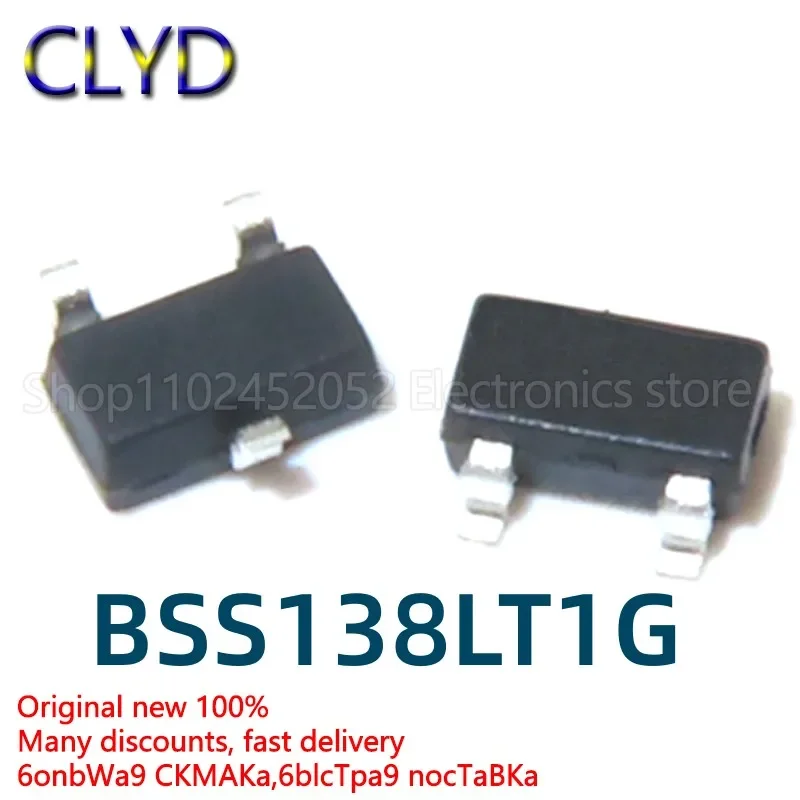 100PCS/LOT New and Original BSS138 BSS138LT1G J1 silk screen patch SOT23 N channel field effect tube (100)