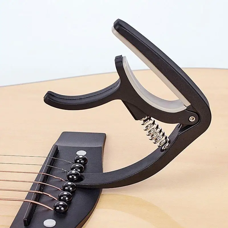 Guitar Capo Ultra Light Portable Plastic Tuning Clamp for 6-String Acoustic Guitar Travel Performance Music Lover Gift