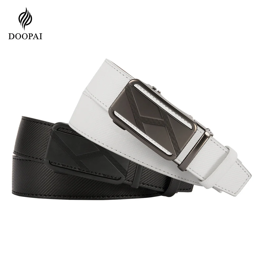Men's Genuine Leather Belt with Automatic Buckle Design, Business Casual Style, All Season Wear, High-Quality Craftsmanship