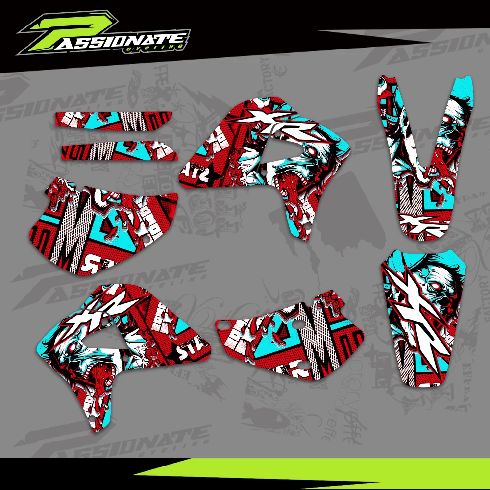 For Honda XR650R XR 650R 2000-2009 2008 2007 2006 2005 Motorcycle Fairing Graphics Background Decals Stickers Customize