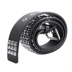 new luxury square bead rivet belt metal pyramid straps men and women punk rock hardware jeans designer female waist belts