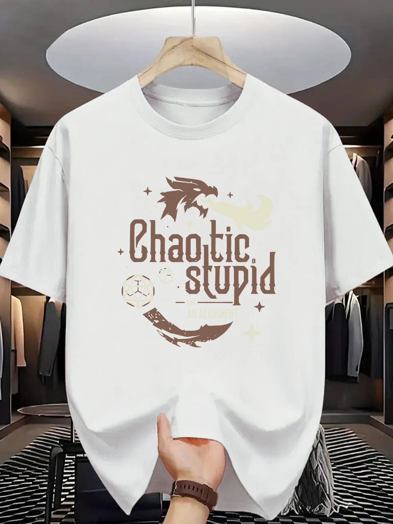 تي شيرت "المحاذاة الغبية الغامضة" بأكمام قصيرة، بتصميم إبداعي، مناسب لعشاق الألعاب