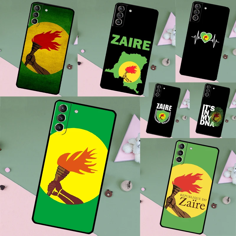 Zaire Flag Soft Case Cover For Samsung Galaxy S23 Ultra S22 S21 S20 FE S8 S9 S10 Note 20 Note 10 Plus