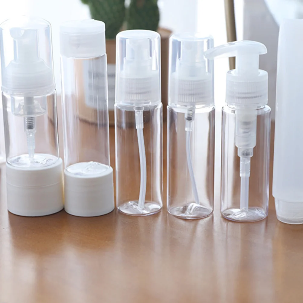 1 Set Of Travel Bottles Reusable Petg Refillable Portable Subpackaging Bottle For Cosmetics Toiletries Outdoor Travel Use Press