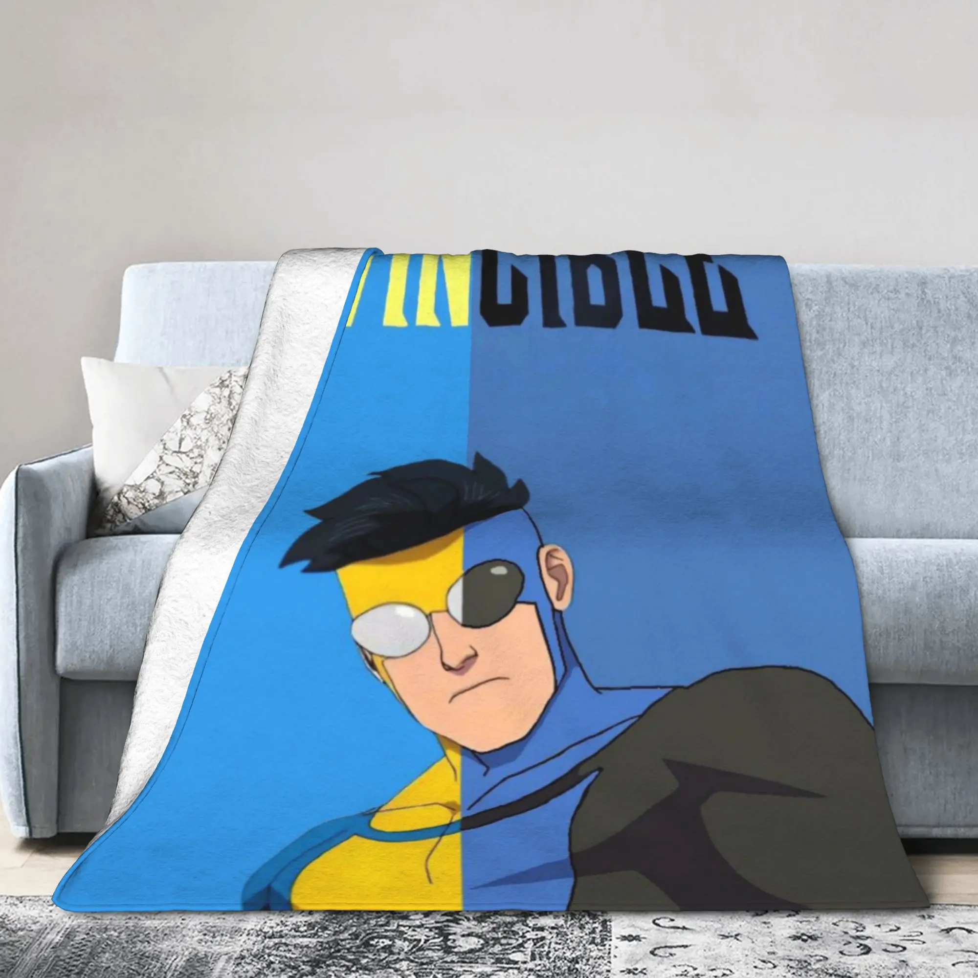 Invincible omniman amazing hero anime  Blankets Super Soft Velvet Novelty Gift  Throw Blanket Plush Thin Quilt