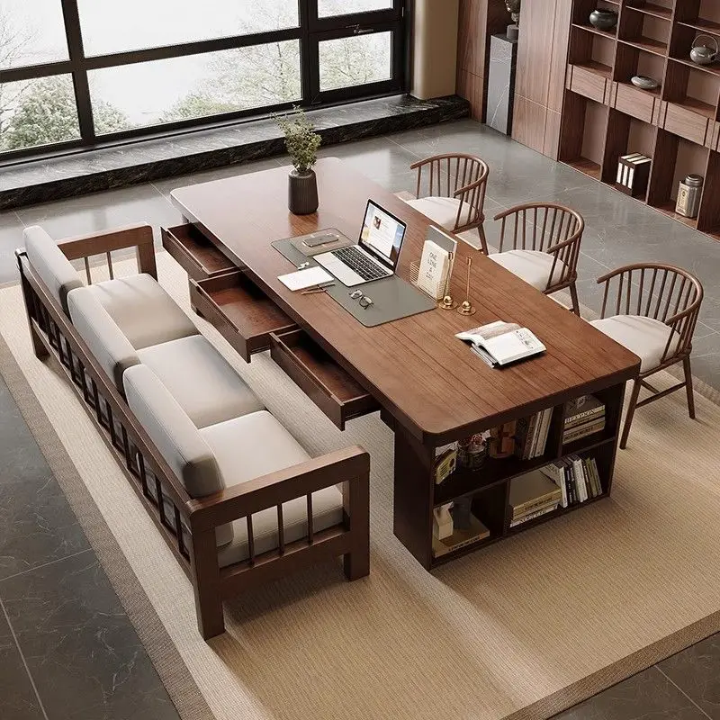 CX living room solid wood large desk integrated writing desk business office workbench room desk
