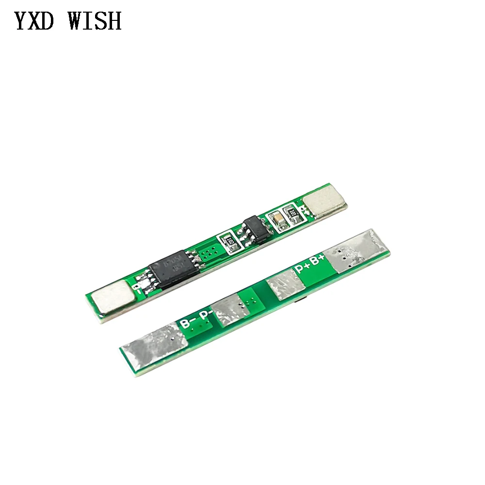 10-30PCS 18650 Battery Protection Board 1S 3.7V 4A Li-ion BMS PCM PCB For 18650 Lithium Ion Li Battery Double MOS Module