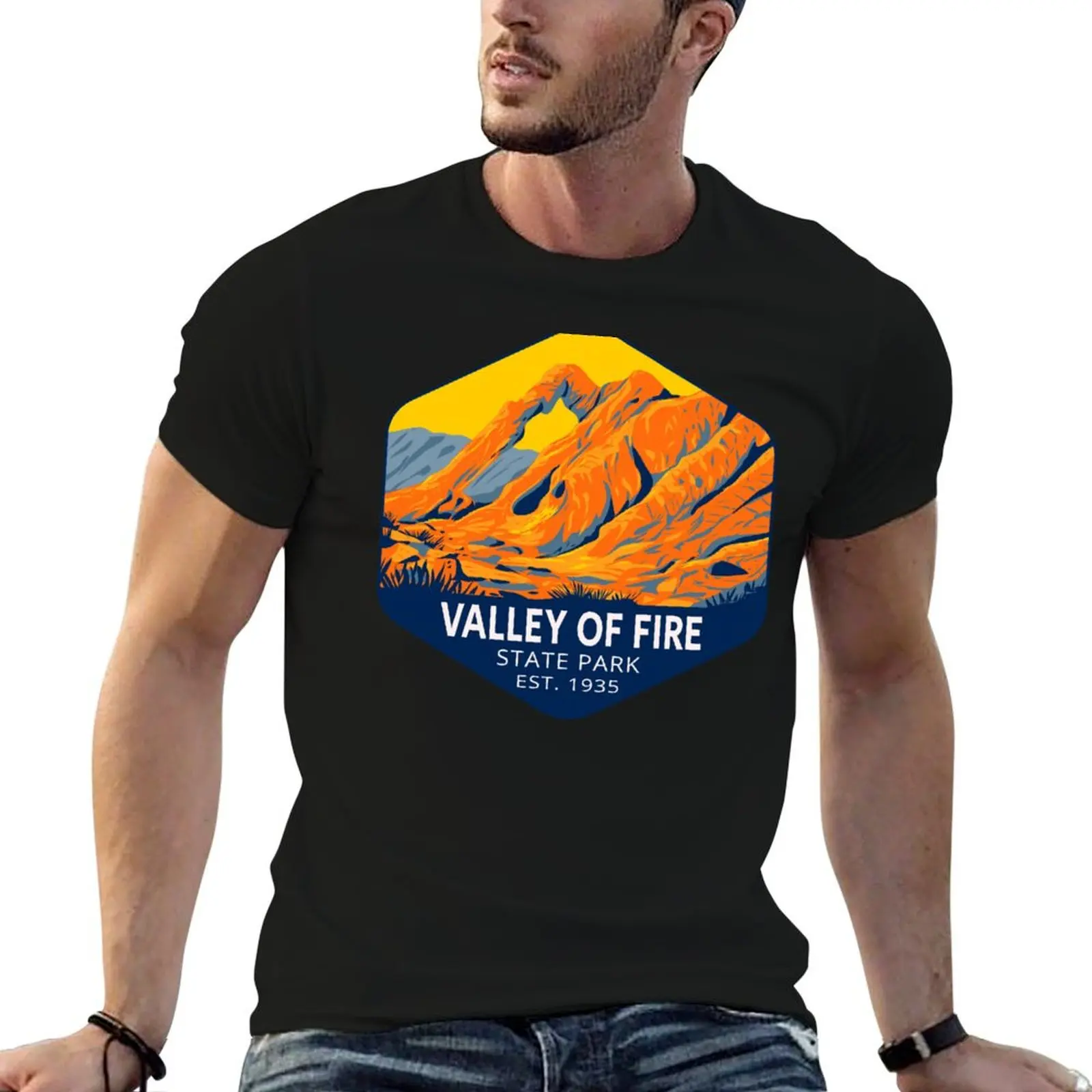 Valley of Fire State Park Nevada T-Shirt Lightweight Basic Short Sleeve Shirt