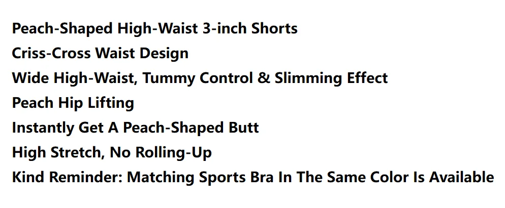 Damen-Sportshorts mit hoher Taille und Hüftlift-Effekt, pfirsichfarbene Po-Formung, eng anliegende, schnelltrocknende Lauf- und Trainingsshorts. – Detail 3