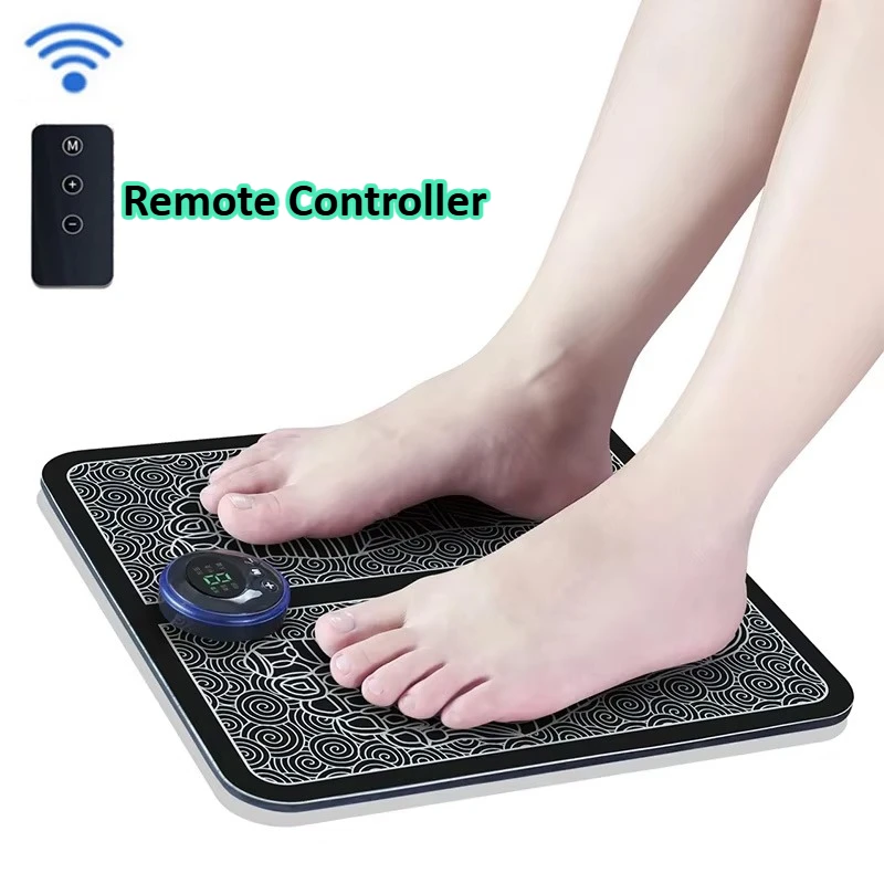 

Электрический массажер для ног EMS с USB-зарядкой, портативный, для электростимуляции мышц, массажный коврик для акупунктурных точек стоп, перезаряжаемый, мягкий