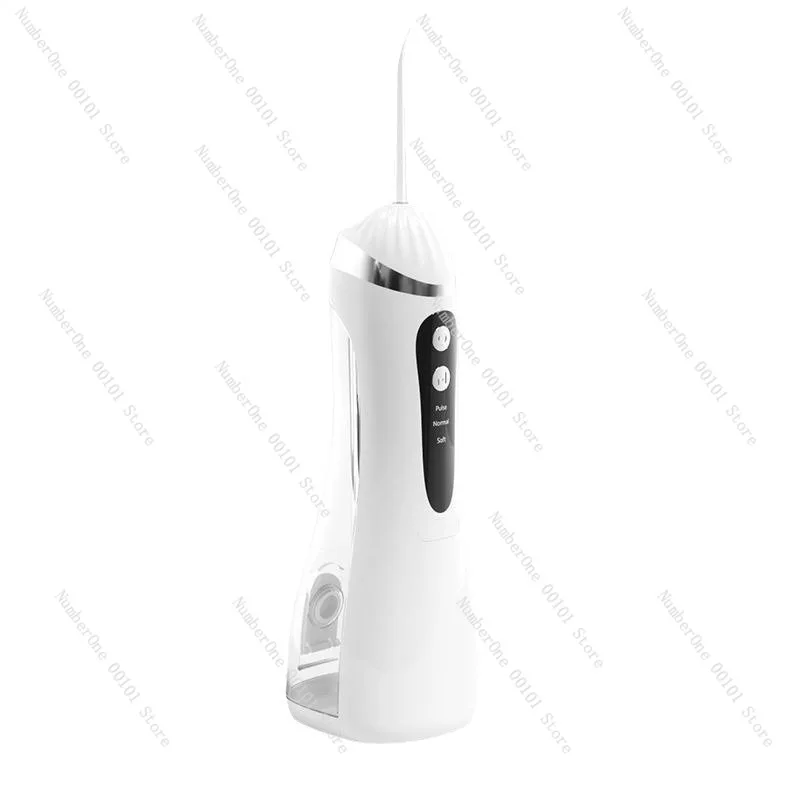 Irrigador bucal portátil con batería, hilo dental de agua para el hogar con puntas de repuesto para limpieza de dientes de adultos