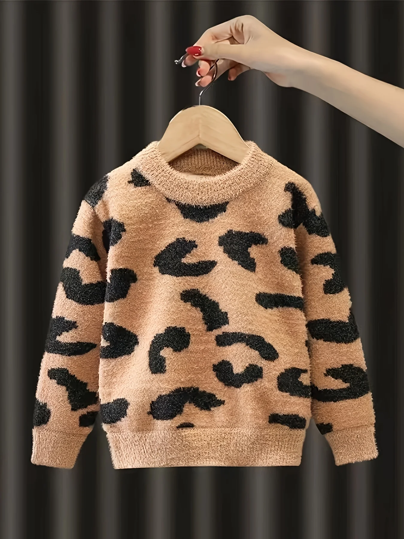 

Girls' Sweater Winter New Trendy Autumn and Winter Stylish Big Kids Children's Fleece Thickened