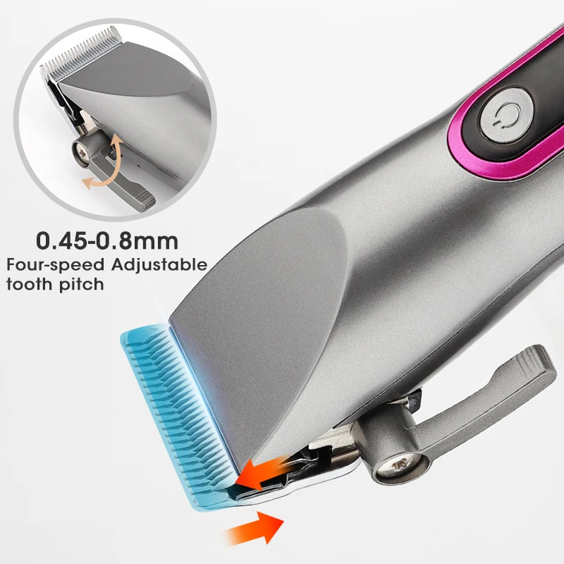 RESUXI New LCD Digital Display Hair Clipper Set Professional Electric Hair Trimmer Hair Cutting Machine Oil Head Carving For Men