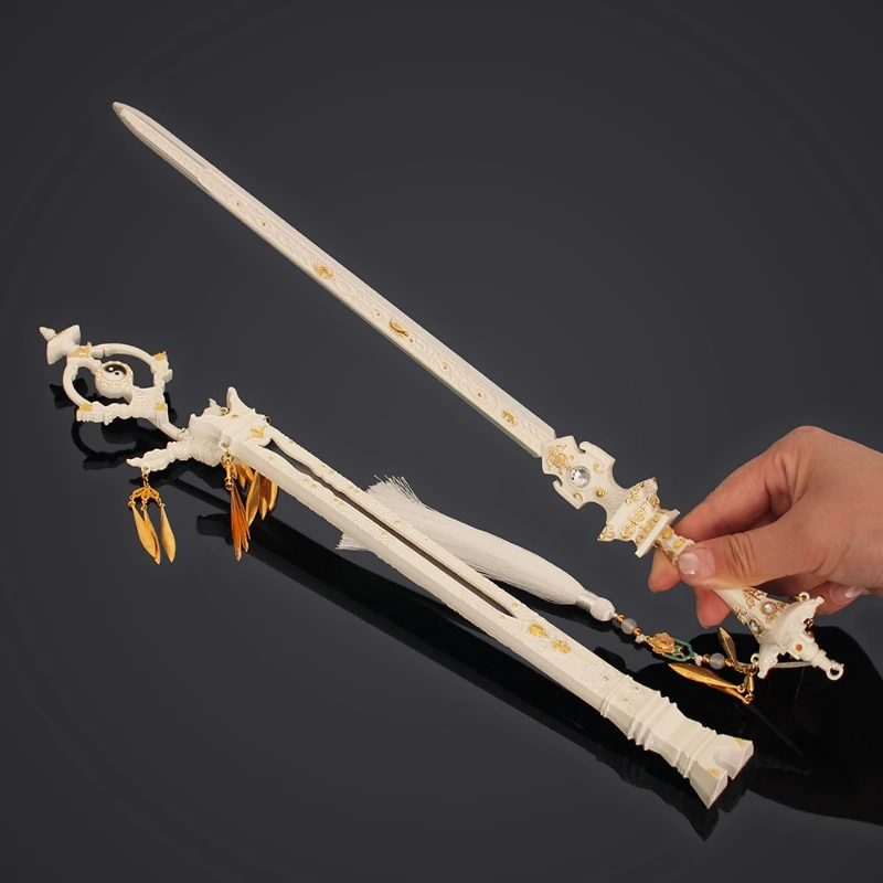 Grande épée taoïste Xiangzhi 40cm/15.74 pouces, avec gaine, modèles d'armes, épée ancienne, artisanat en métal, coffret cadeau, cadeaux de Collection de bureau