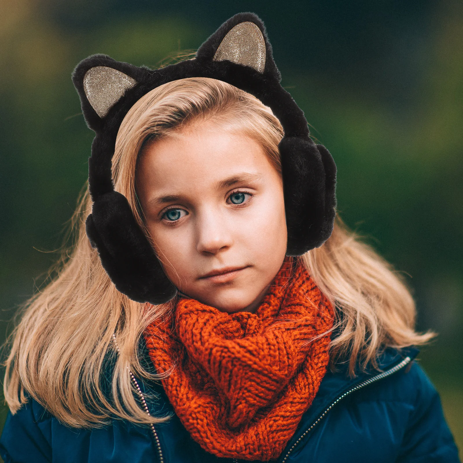 Orejeras de gato para niños, orejeras de felpa, orejeras cálidas para invierno, cubierta para calentar las orejas, orejeras de invierno para niños