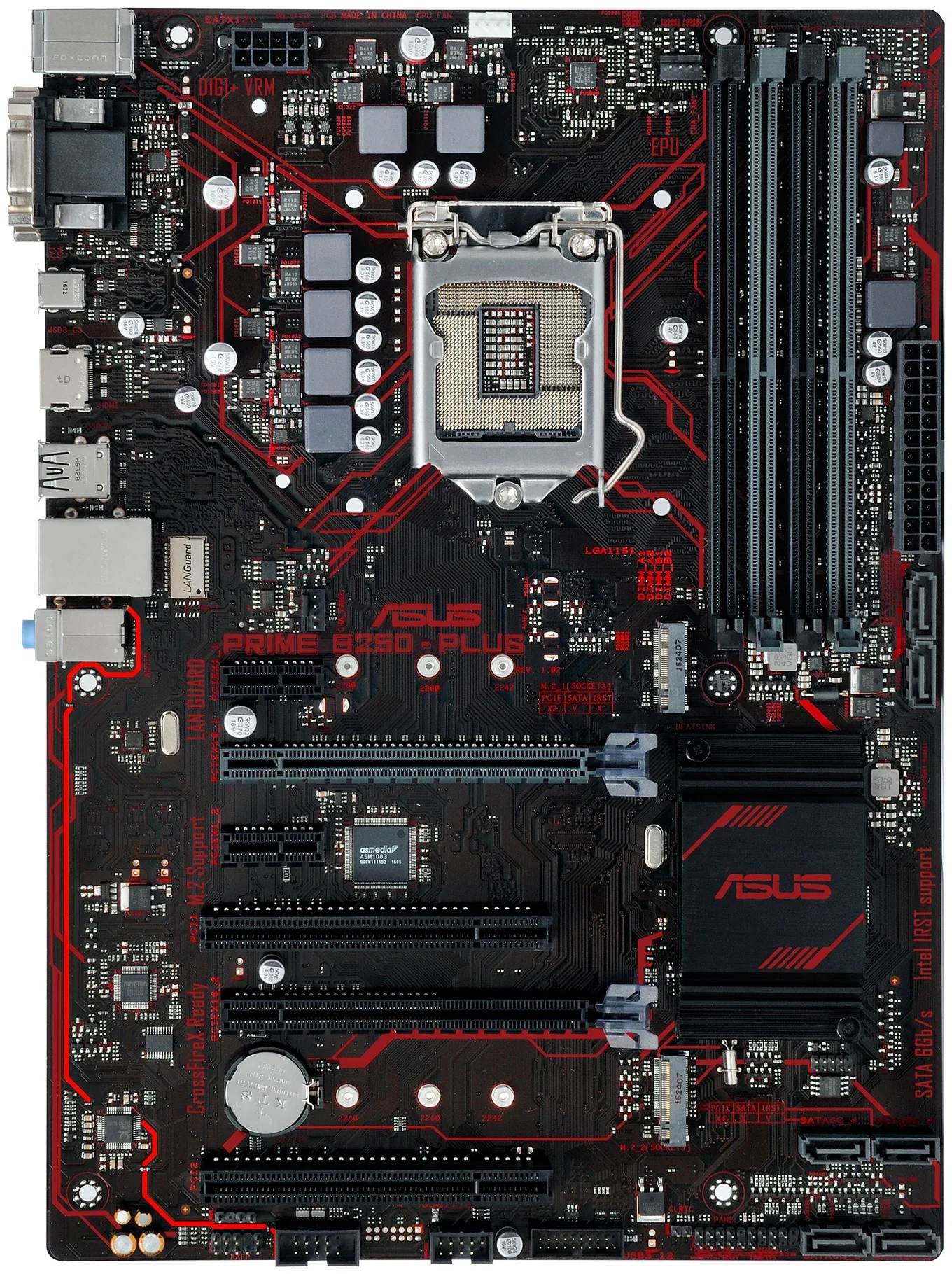 اللوحة الأم ASUS PRIME B250-PLUS 1151 Intel B250 DDR4 64GB M.2 SATA III USB3.0 ATX تدعم الجيل السابع السادس Core i3-7100 #2