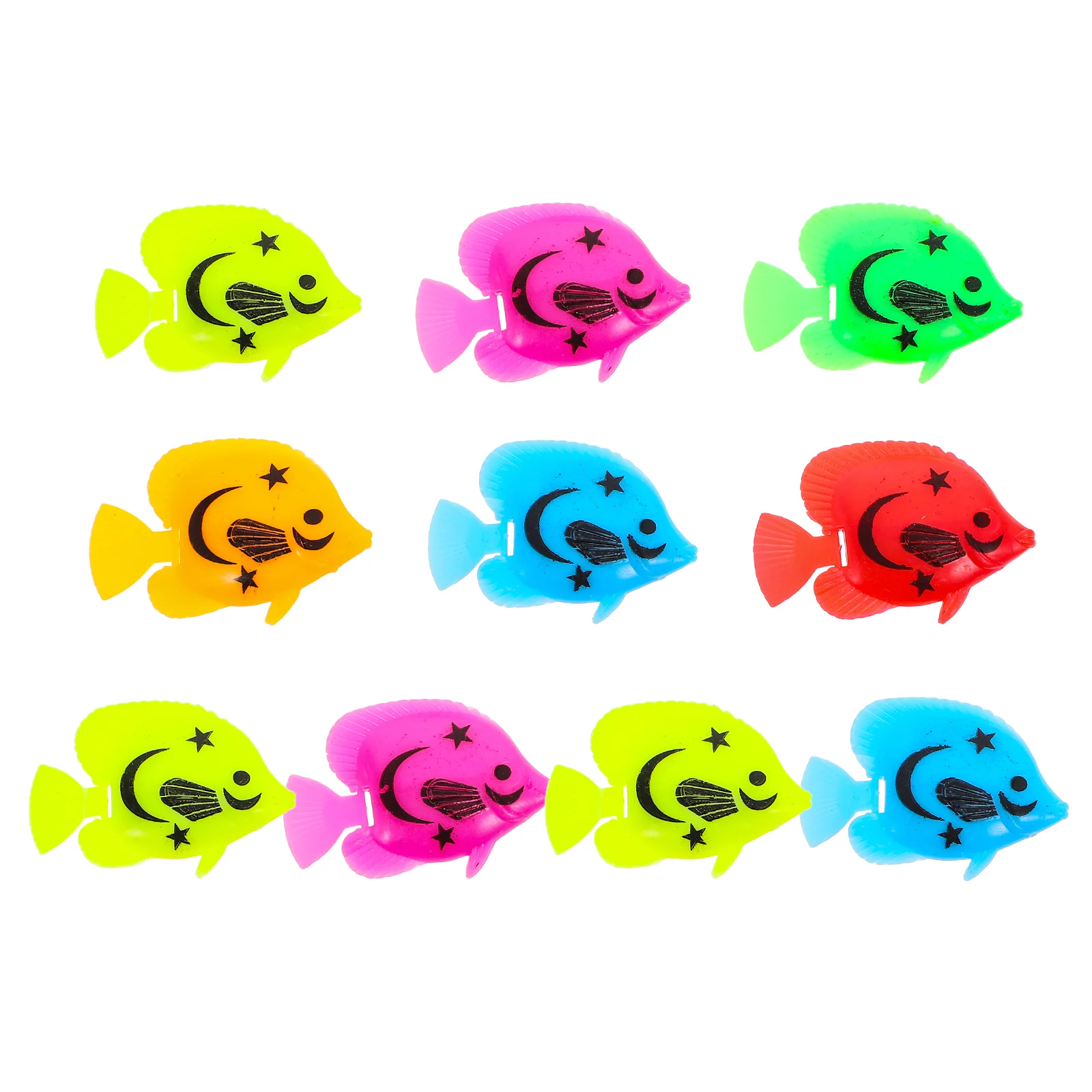 10 Pcs Small Fish Toy Artificial Moving Tiny Aquarium Decorations Fishing for Tank Floating Plant