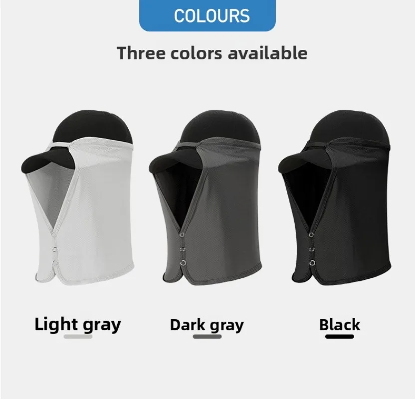 1Pcs Adult Quick Drying UV Protection Fishing Cap Face Neck Sunshade Visor Headwear For Outdoor Sport Golf Hiking Travel