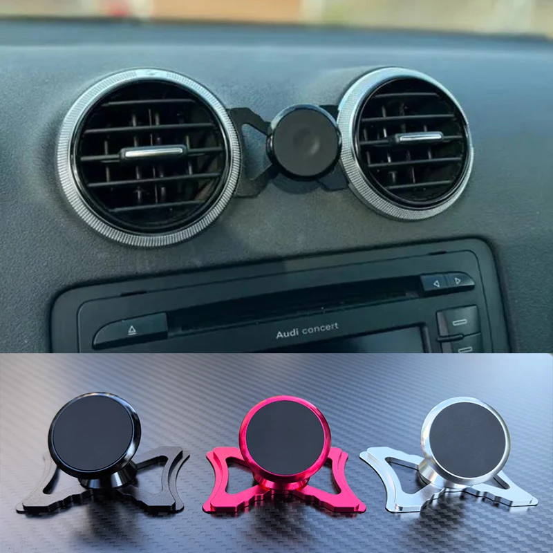 For Audi A3 S3 RS3 8P Sportback Car Phone Magnetic Holder Car Outlet Clip 360 Degree Adjust Mount Mobile Phone Stand GPS Bracket