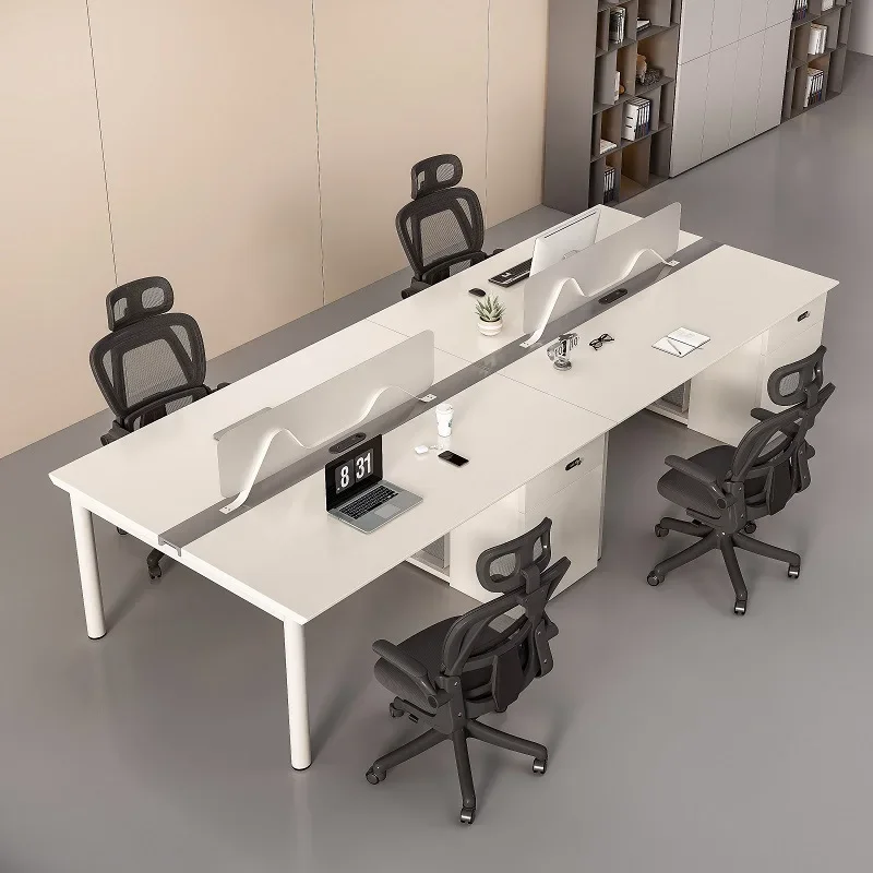 Premium Office desk and chair combination staff table simple modern screen card seat