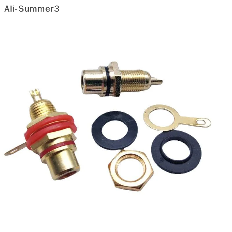 4/10Pcs 3.5mm AV Plug Nickel Plated Female Socket Lotus Connector Chassis Panel Mount Adapter Audio Terminal Plug