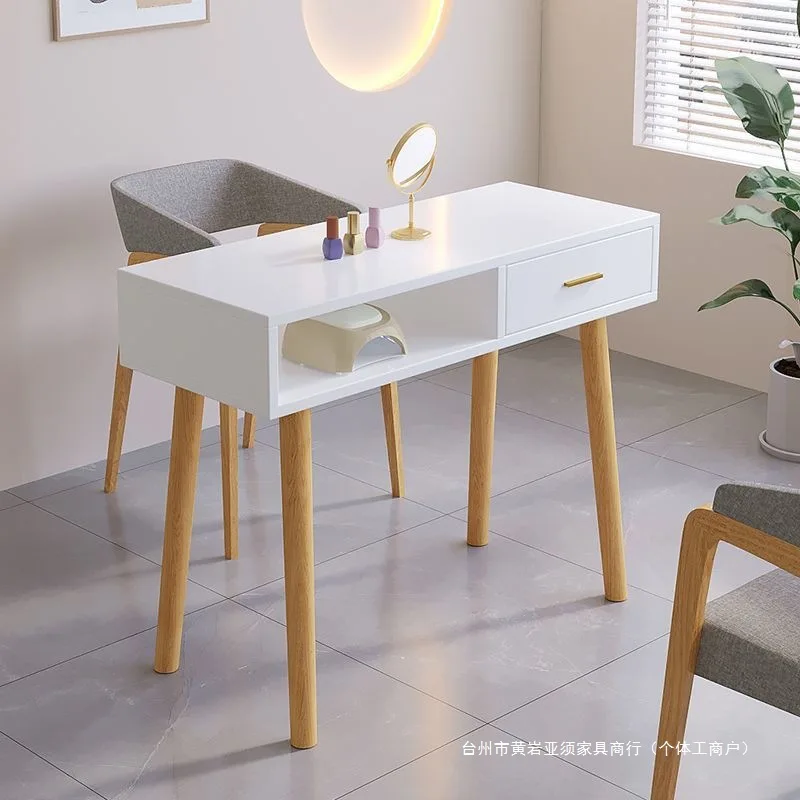 Internet celebrity manicure table Japanese simple manicure shop table single double manicure table two layers with drawers manic