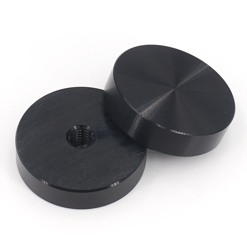 Black Aluminum Glass Table Top Adapter Circle Metal Block Disc 10mm Thick 20/25/30/40mm - M8